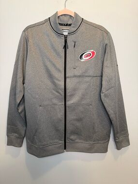 Carolina Hurricanes NHL Fanatics Authentic Pro Full-Zip Jacket Gray Medium